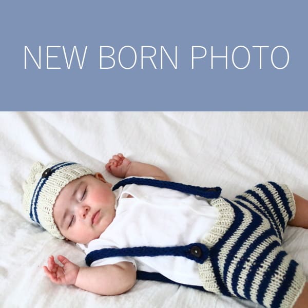 ニューボーンフォト セルフ(新生児写真)【サスペンダー付きパンツと帽子】