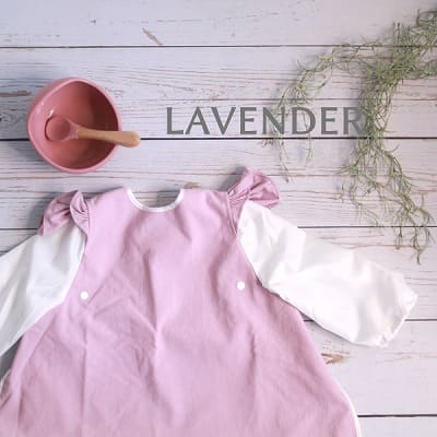 【離乳食エプロン・長袖ロング丈】離乳食初期の赤ちゃんから3歳まで使える洗える！おしゃれな男の子・女の子用の手作りセミオーダー食事用スタイ