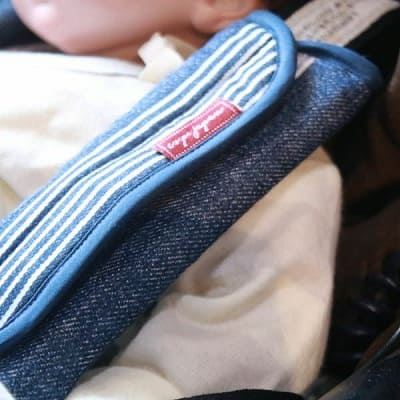 【ベビーカーベルト・バーカバーセット】肩紐のベルトとセーフティベルトのカバーのお揃いセット。リバーシブル 日本製