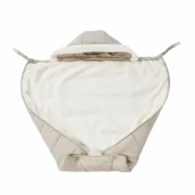 防寒ケープ(抱っこ紐ヒップシート ベビーカー対応)赤ちゃん新生児から1歳2歳3歳 寒さ対策 【暖か軽い洗える】多機能 撥水加工のサーモライトエコメイド エアバギー【サンドアッシュ】1000-63-01