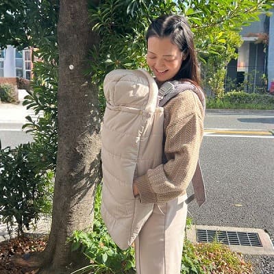 防寒ケープ(抱っこ紐ヒップシート ベビーカー対応)赤ちゃん新生児から1歳2歳3歳 寒さ対策 【暖か軽い洗える】多機能 撥水加工のサーモライトエコメイド エアバギー