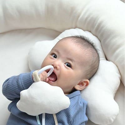 【ベビージム プレイジムマット】【プレミアム厚手ふわふわ】【コットンキャンディ】赤ちゃん(新生児0歳)から長く使える!折りたたみ収納ケース付きプレイマットと取り外せるおしゃれな知育おもちゃ。 寝返り腹ばい安心クッション！