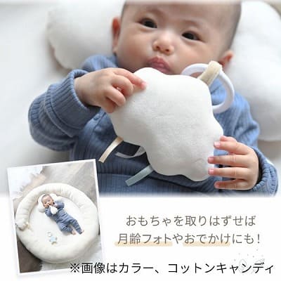 【ベビージム プレイジムマット】【プレミアム厚手ふわふわ】【ミルクグレー】赤ちゃん(新生児0歳)から長く使える!折りたたみ収納ケース付きプレイマットと取り外せるおしゃれな知育おもちゃ。 寝返り腹ばい安心クッション！