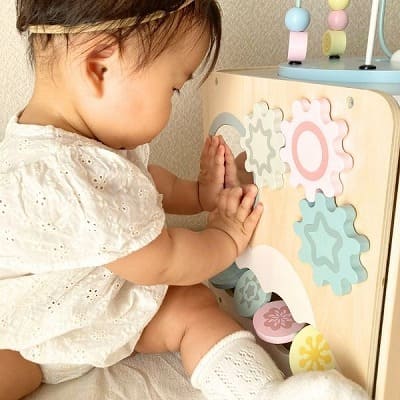 1歳2歳3歳ボックスおもちゃ【知育玩具】木製モンテッソーリ玩具【8種類遊べるプレイトイボックス】おしゃれでかわいいデザインで1歳2歳の誕生日やお孫さんへプレゼントに