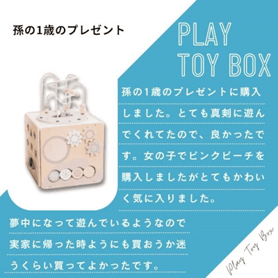 1歳2歳3歳ボックスおもちゃ【知育玩具】木製モンテッソーリ玩具【8種類遊べるプレイトイボックス】おしゃれでかわいいデザインで1歳2歳の誕生日やお孫さんへプレゼントに