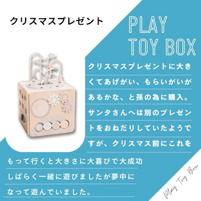 1歳2歳3歳ボックスおもちゃ【知育玩具】木製モンテッソーリ玩具【8種類遊べるプレイトイボックス】おしゃれでかわいいデザインで1歳2歳の誕生日やお孫さんへプレゼントに