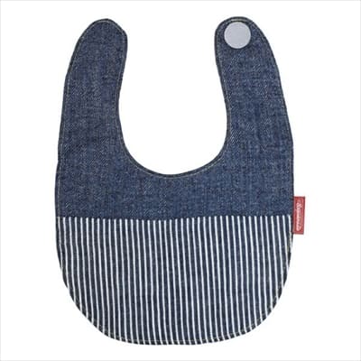 【よだれカバー】デニム風ガーゼのスタイ 日本製ビブ 男の子女の子 おしゃれな赤ちゃんのよだれかけ