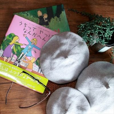 親子お揃いコーデ♪イニシャル刺繍ベレー帽