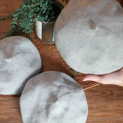 親子お揃いコーデ♪イニシャル刺繍ベレー帽