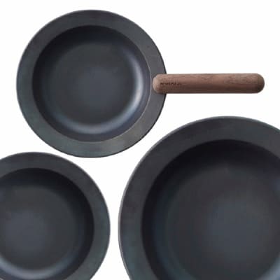 【フライパンジュウ】鉄フライパンセット 取っ手が取れる、収納できる、IH対応オーブン可の藤田金属(八尾)日本製！おしゃれなフライパンFRYING PAN JIU