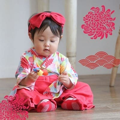 袴ロンパース60 70 80 90サイズ【お食い初めやお宮参り】着物和服ロンパース　新生児から1歳誕生日イベント100日祝 こどもの日 ひなまつり 一升餅で活躍する着物ロンパース