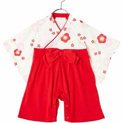 袴ロンパース60 70 80 90サイズ【お食い初めやお宮参り】着物和服ロンパース　新生児から1歳誕生日イベント100日祝 こどもの日 ひなまつり 一升餅で活躍する着物ロンパース