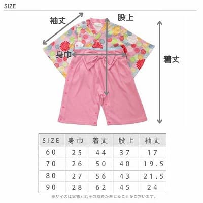 袴ロンパース60 70 80 90サイズ【お食い初めやお宮参り】着物和服ロンパース　新生児から1歳誕生日イベント100日祝 こどもの日 ひなまつり 一升餅で活躍する着物ロンパース