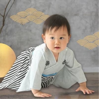 袴ロンパース60 70 80 90サイズ【お食い初めやお宮参り】着物和服ロンパース　新生児から1歳誕生日イベント100日祝 こどもの日 ひなまつり 一升餅で活躍する着物ロンパース