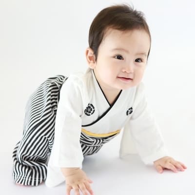 袴ロンパース60 70 80 90サイズ【お食い初めやお宮参り】着物和服ロンパース　新生児から1歳誕生日イベント100日祝 こどもの日 ひなまつり 一升餅で活躍する着物ロンパース