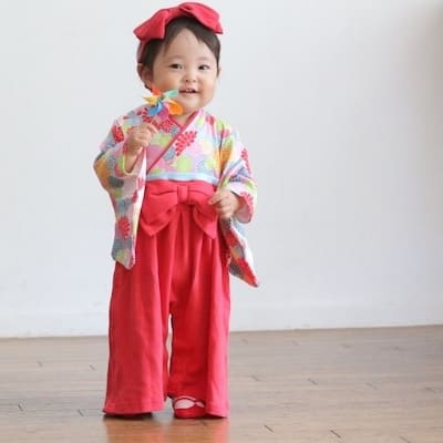 袴ロンパース60 70 80 90サイズ【お食い初めやお宮参り】着物和服ロンパース　新生児から1歳誕生日イベント100日祝 こどもの日 ひなまつり 一升餅で活躍する着物ロンパース