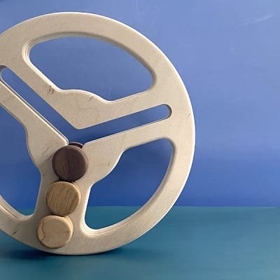  グイード（GUIDE）木製ハンドルおもちゃ日本製【マストロジェペット】おうちでも車の中でも運転ハンドルまねっこおもちゃ