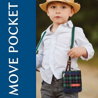 【移動ポケット】マルチポケットポーチ　女の子・男の子おしゃれでシンプルなクリップポーチ・簡単ポケットティッシュケース・インバッグ