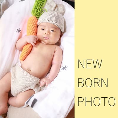ニューボーンフォト セルフ 新生児写真 衣装 ハンチング帽子と蝶ネクタイ 男の子新生児1ヵ月