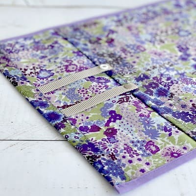 【ランドセルカバー】女の子用 雨の日安心・付け方簡単【スタンダードサイズ】【リバティマーガレットアニー/パープルライン】1000-14-04