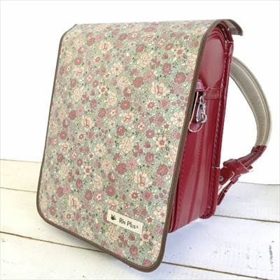 【ランドセルカバー】女の子用 雨の日安心・付け方簡単【スタンダードサイズ】【クラシックフラワー/ブラウン】1000-14-01