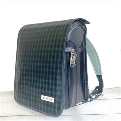 【ランドセルカバー】男の子用 雨の日安心・付け方簡単【スタンダードサイズ】【英国調チェック/ネイビーライン】1000-14-07