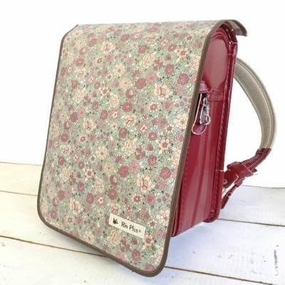 【ランドセルカバー】女の子用 雨の日安心・付け方簡単【ラージサイズ】【クラシックフラワー/ブラウン】1000-15-01