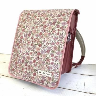 【ランドセルカバー】女の子用 雨の日安心・付け方簡単【ラージサイズ】【クラシックフラワー/ピンク】1000-15-02