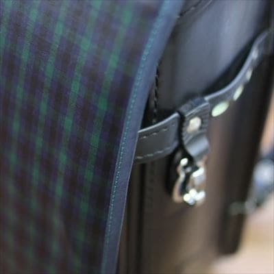 【ランドセルカバー】男の子用 雨の日安心・付け方簡単【ラージサイズ】【英国調チェック/ネイビーライン】1000-15-07