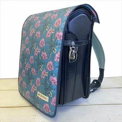 【ランドセルカバー】女の子用 雨の日安心・付け方簡単【ラージサイズ】【リバティポアレ/ブルーライン】1000-15-14