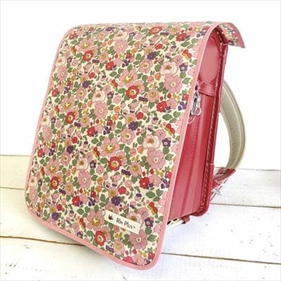 【ランドセルカバー】女の子用 雨の日安心・付け方簡単【ラージサイズ】【リバティベッツィアン/ピンクライン】1000-15-16