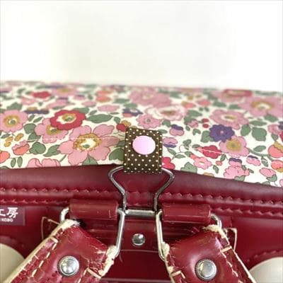 【ランドセルカバー】女の子用 雨の日安心・付け方簡単【ラージサイズ】【リバティベッツィアン/ピンクライン】1000-15-16